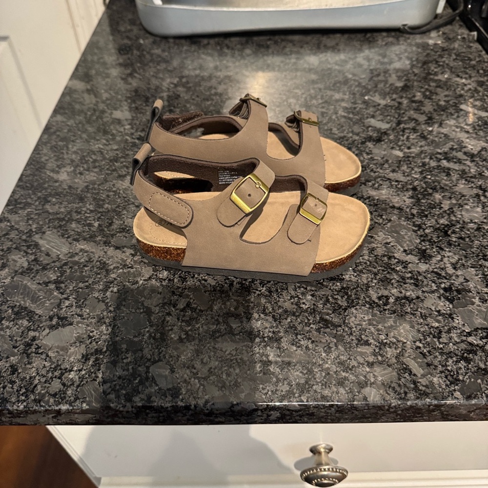 Aloha Island Brown Sandals with Buckle Straps